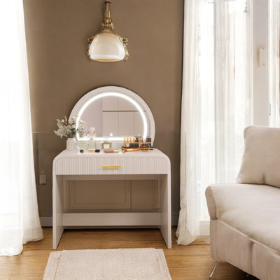 Coiffeuse avec miroir lumineux