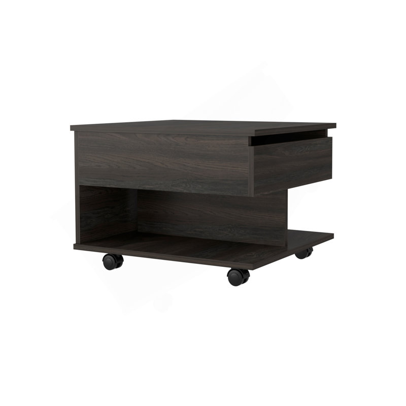 Table basse à plateau relevable Portland, Brun, H 15,3 po x l 21,6 po x P 19,6 po