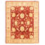 Tapis décoratif en laine rouge foncé de conception unique 8 pi x 9 pi 9 po noué à la main New Age