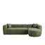 Canapé modulaire à dossier incurvé de luxe de 109,4 po, canapé à dossier incurvé de luxe moderne, deux coussins décoratifs en tissu de chenille, canapé en nuage minimaliste et confortable en forme de L pour le salon (méridienne droite)-1871560090-1871560091