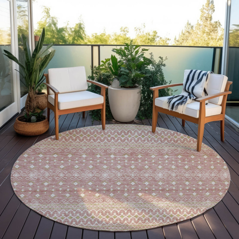Tapis intérieur / extérieur Bhavya, Rond 8 pi