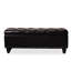 European classic tufted nailhead trim leather storage bench-400223305
