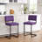 Marlow Low Back Tufted Velvet Upholstered Counter/Bar Stool with Steel Sled Frame-89351472-123292710
