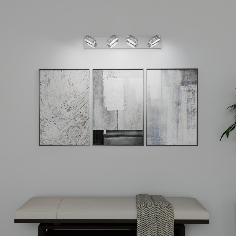 Luminaire de salle de bain moderne à DEL écoénergétique en chrome