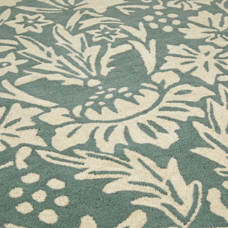 Henleaze Floral Wool Hand Woven Area Rug, Rectangle 200 x 290cm