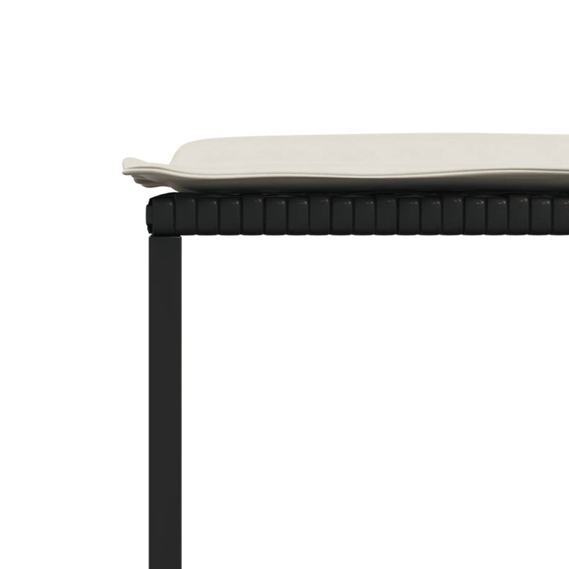  Ensemble de 4 tabourets de jardin noirs