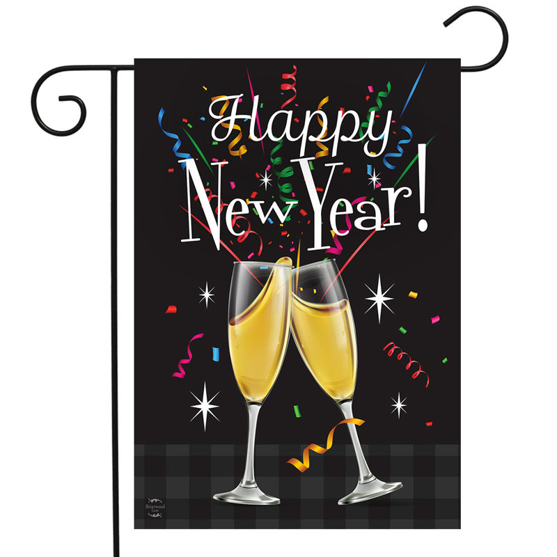 Drapeau de jardin «Happy New Year»
