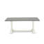 Ensemble de table de salle à manger 3 pièces comprenant une table en bois et 2 bancs en bois - Plateau de table en ciment et lin brossé blanc-1409298513-1409298511-1409298503