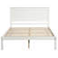 Lit plateforme double avec tête de lit, construction blanche-154634954-154634957