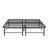 Bedroom Furniture Full Size Solid Metal Foundation Bed Base, Strong Mattress Platform Bed Frame, Black-78355849