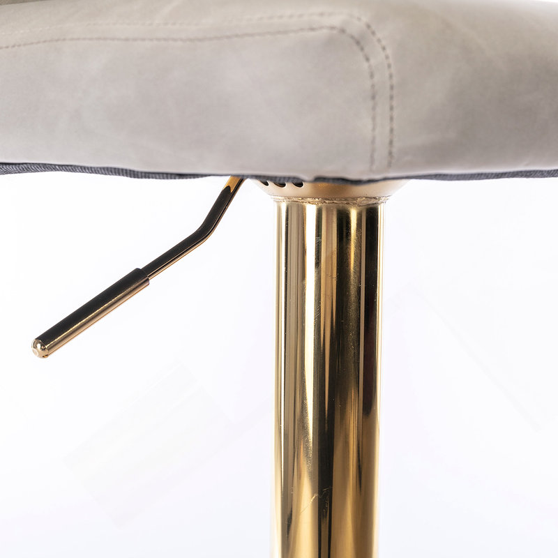 Tabourets de bar pivotants à hauteur réglable, tabourets de bar rembourrés en polyuréthane moderne, Beige
