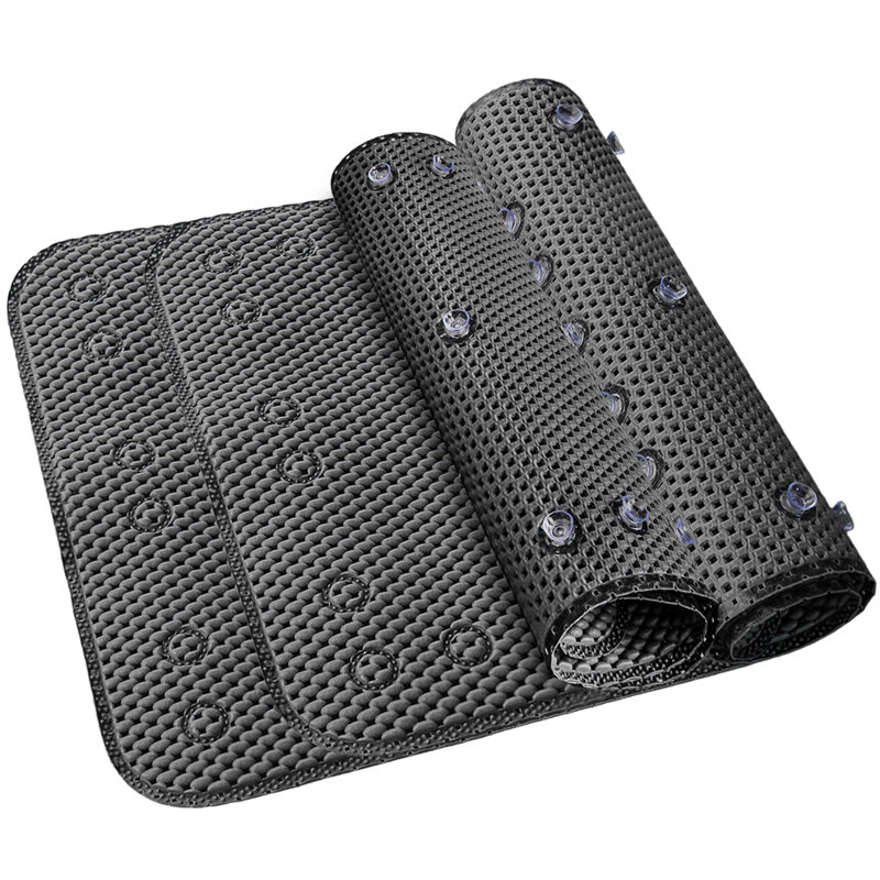 Tapis de bain antidérapant 2 pièces, Gris