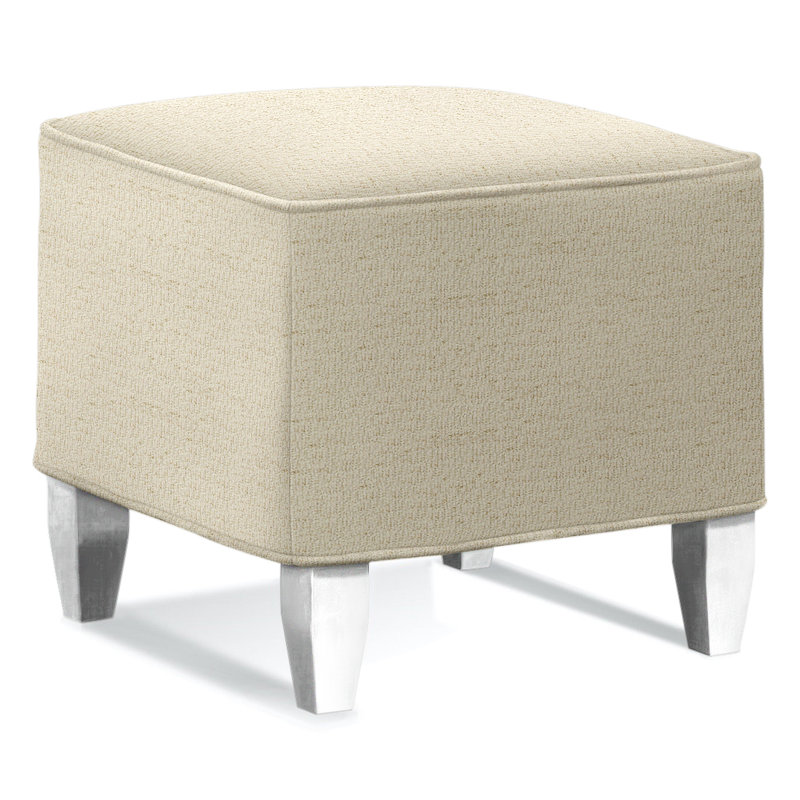 Brooklyn Upholstered Ottoman, Frost White , Bianca Blush; 0809-14