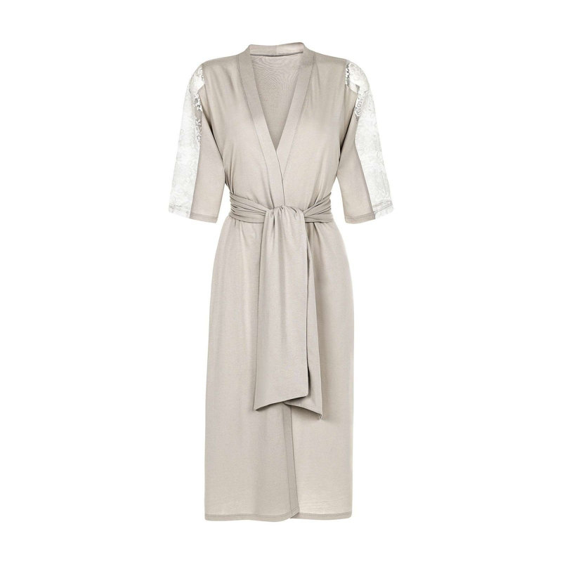 Estelle Cotton Blend Mid-Calf Bathrobe, XXL