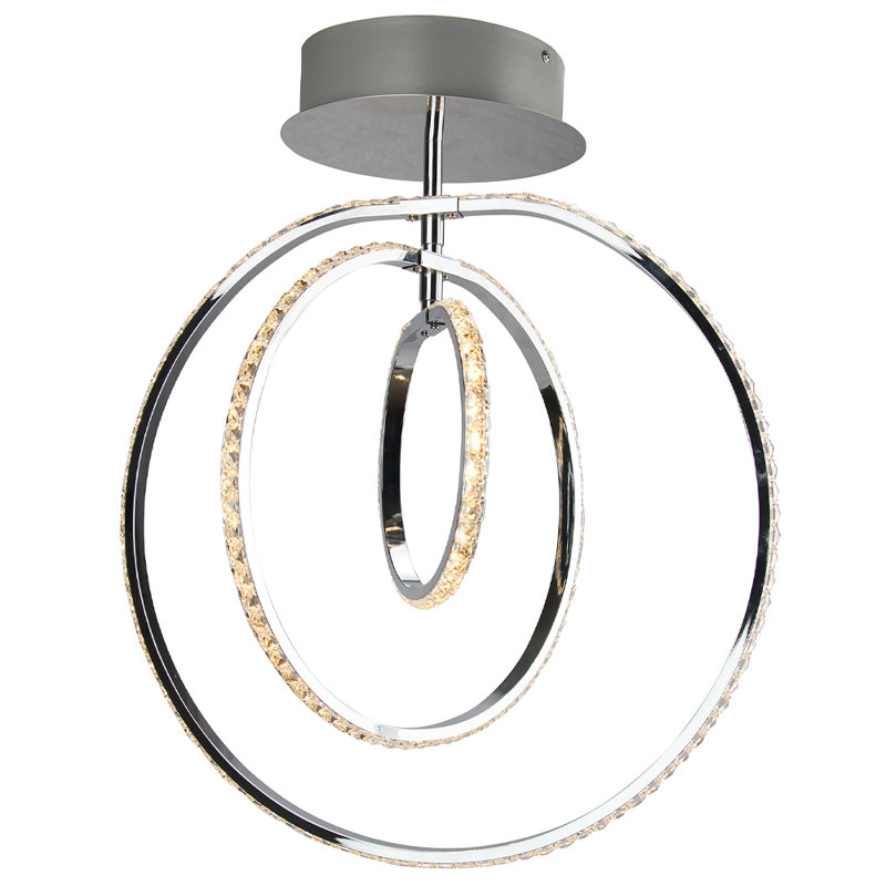 Plafonnier semi-encastré 3 lumières DEL 18,2 po