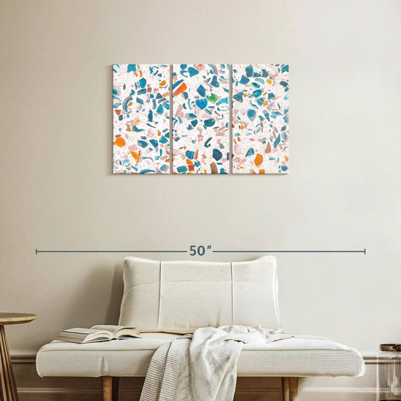 Avery Abstract Terrazzo Floor, 20" H x 33" W