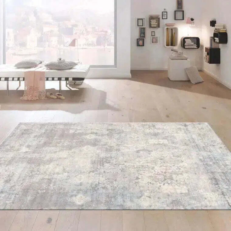 Tapis gris en laine et en coton noué à la main 8 pi 9 po x 11 pi 9 po Coleshill
