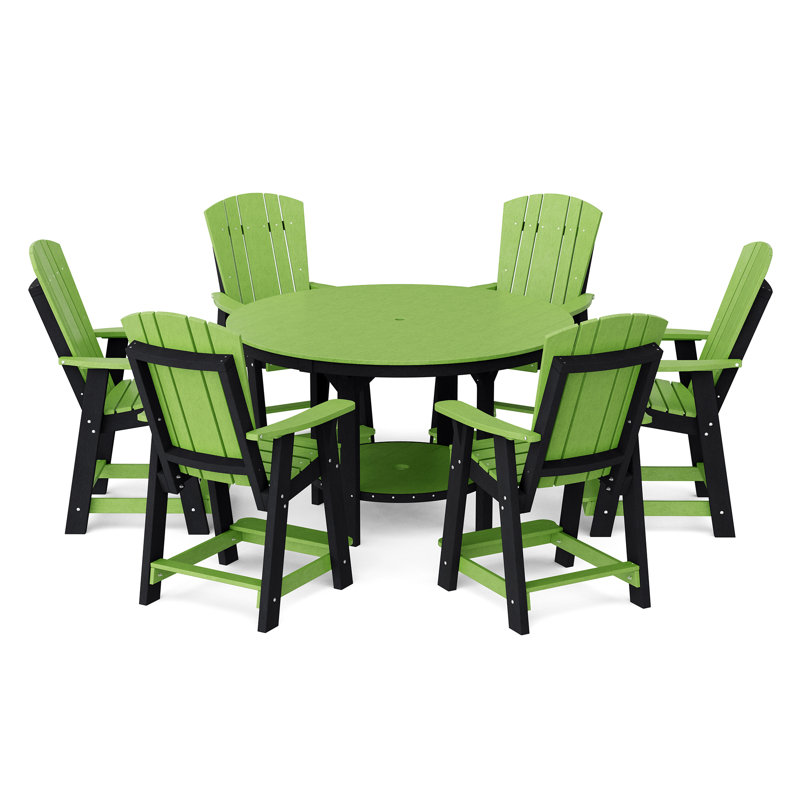 Heritage Pub Counter Set, Lime Green/Black, 4