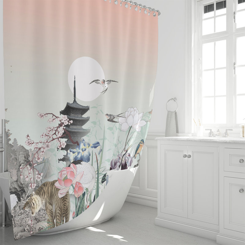 Rideau de douche simple Floral, H 72 po x l 70 po