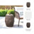 20" Devone Brown Ceramic Garden Stool