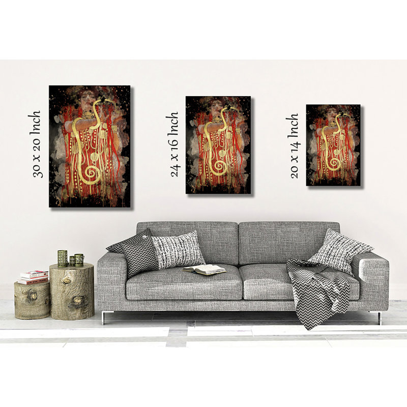Hygeia by Gustav Klimt - Wrapped Canvas, 50cm H x 35cm W