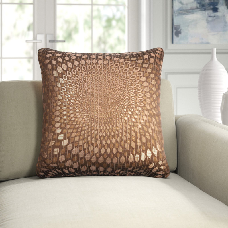 Whirl Pillow Cover & Insert, Copper, Square 20"