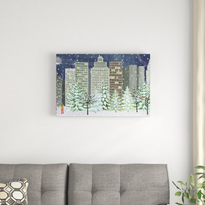 Christmas In The City Collection D by Grace Popp - Wrapped Canvas Painting