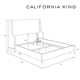 Bernadine Upholstered Wingback Bed