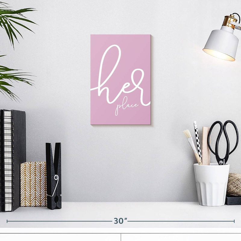 Kema Her Place - rose, H 12 po x l 8 po