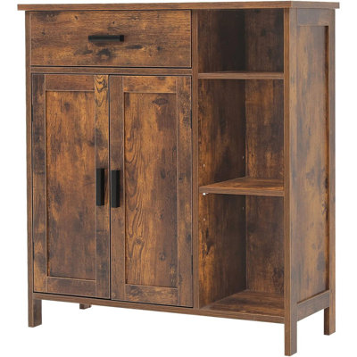 Floor Storage Cabinet with Doors and Shelves
