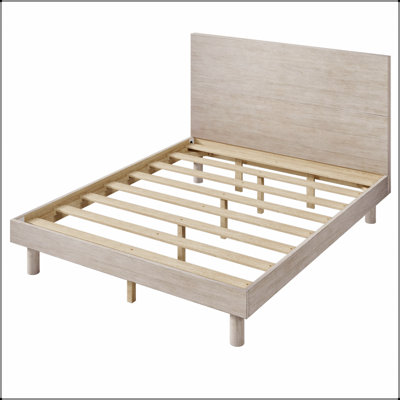 Concise Style Solid Wood Grain Platform Bed Frame, Queen -  Loon Peak®, 4854D8FE662D4C8880CD94A71817C178