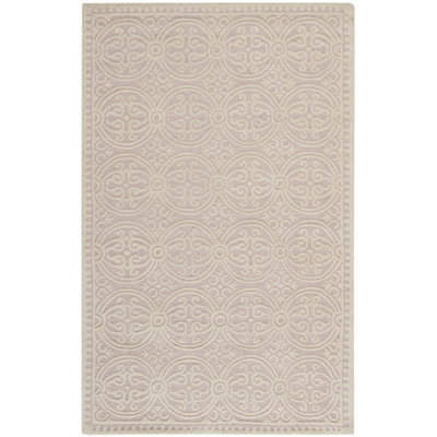Tapis géométrique en laine touffeté à la main Ame