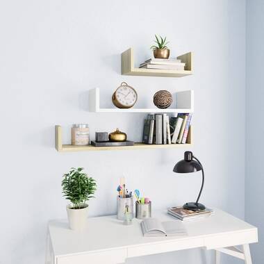  White Floating Shelves for Wall, Set of 3 Display Wall