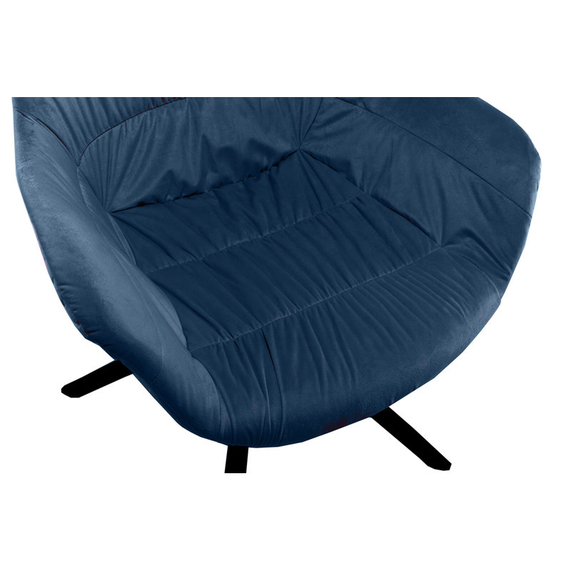 Aiden Upholstered Swivel Armchair, Blue
