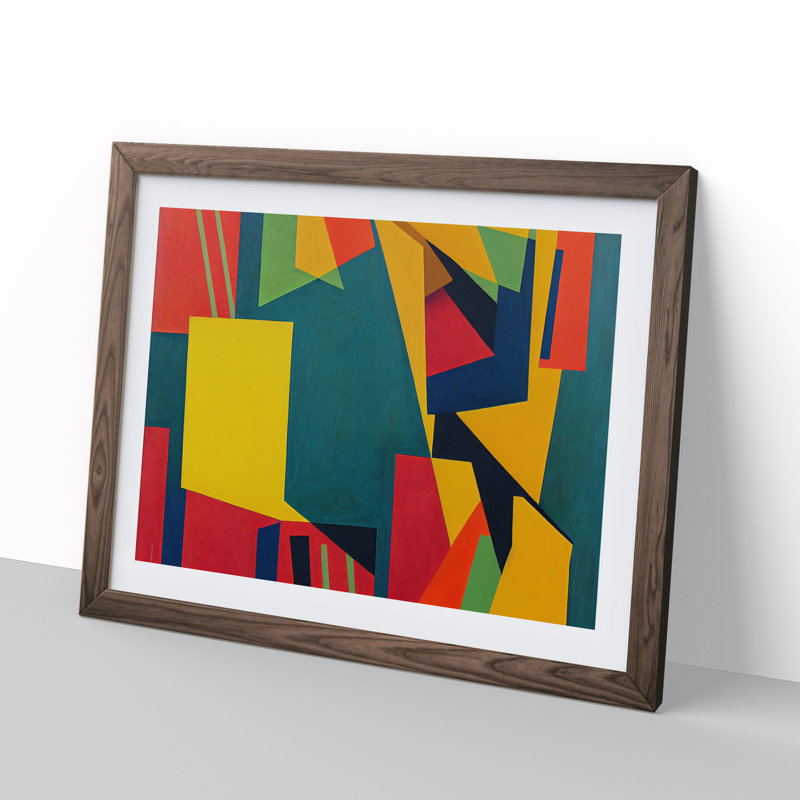 Amazing Modern Abstract - Framed Print, 46cm H x 64cm W x 2cm D, Walnut Framed