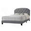 Grand lit tapissier gris
