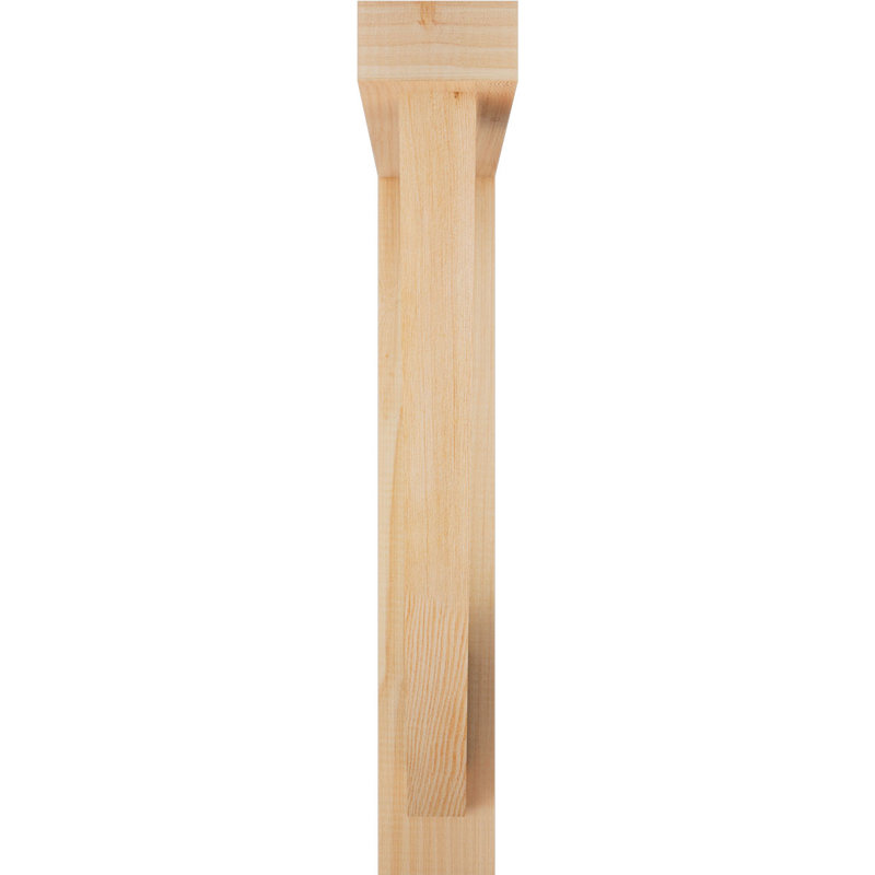 Traditional Block Bracket w/ Offset Brace, 26 x 26, 4"W Douglas Fir (Rough Sawn)