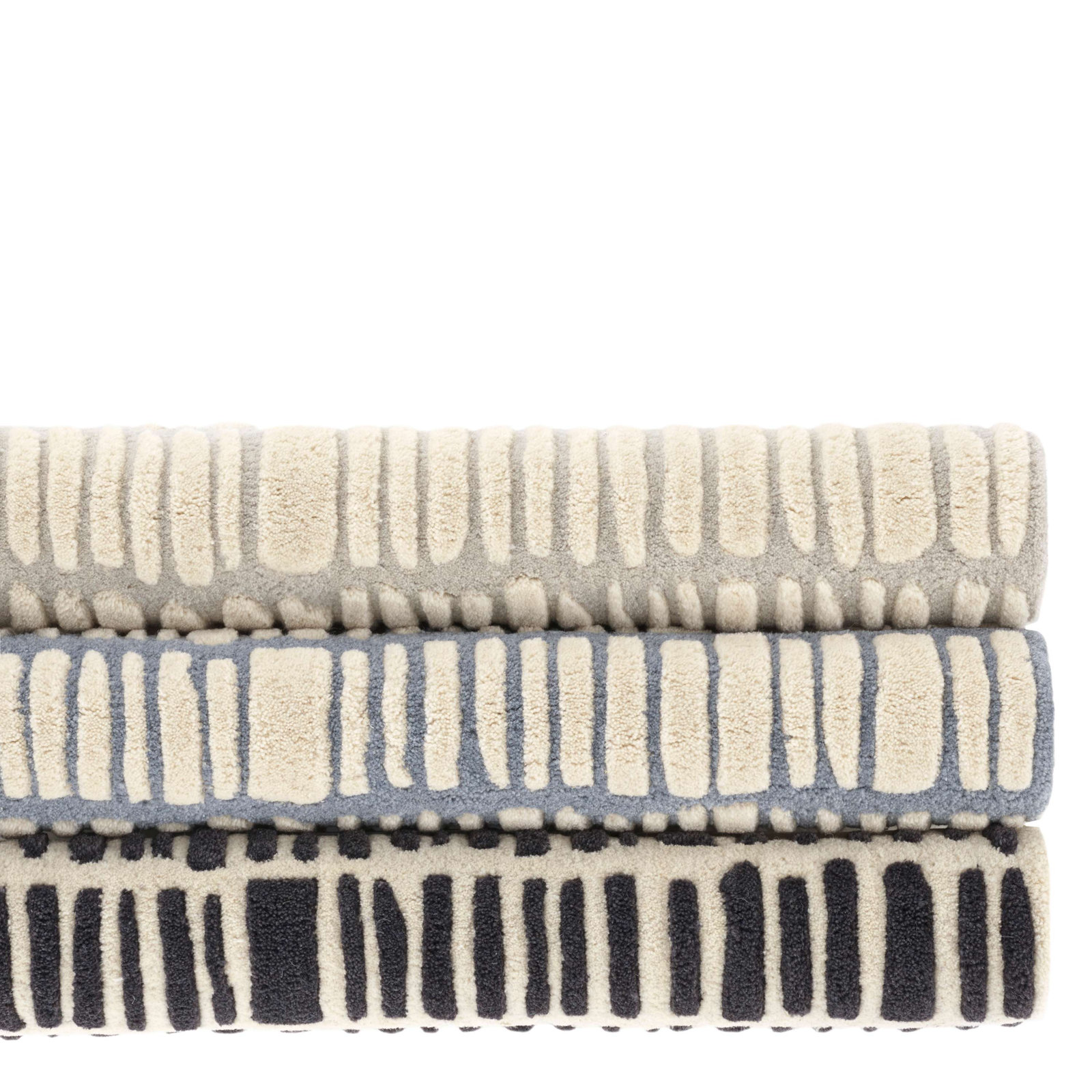 Roark Ivory Hand-Tufted Geometric Wool Rug, Runner 2'6" x 8'
