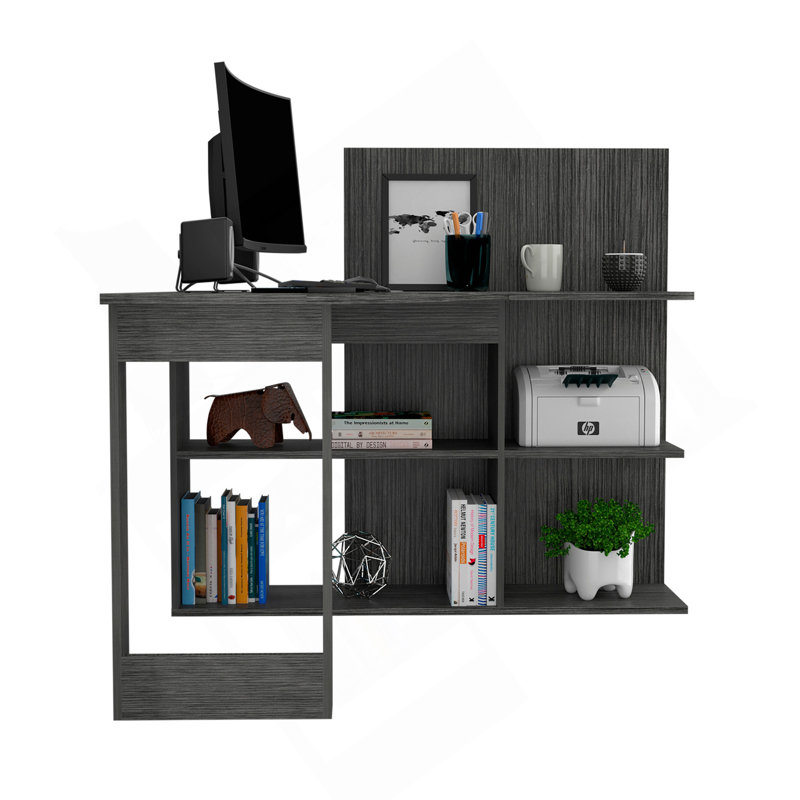 Bureau d'ordinateur Mohave, bureau, chêne fumé