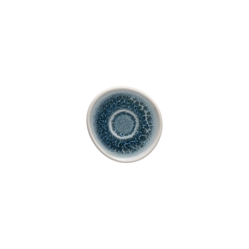 Junto Handmade Stoneware Saucer, Aquamarine