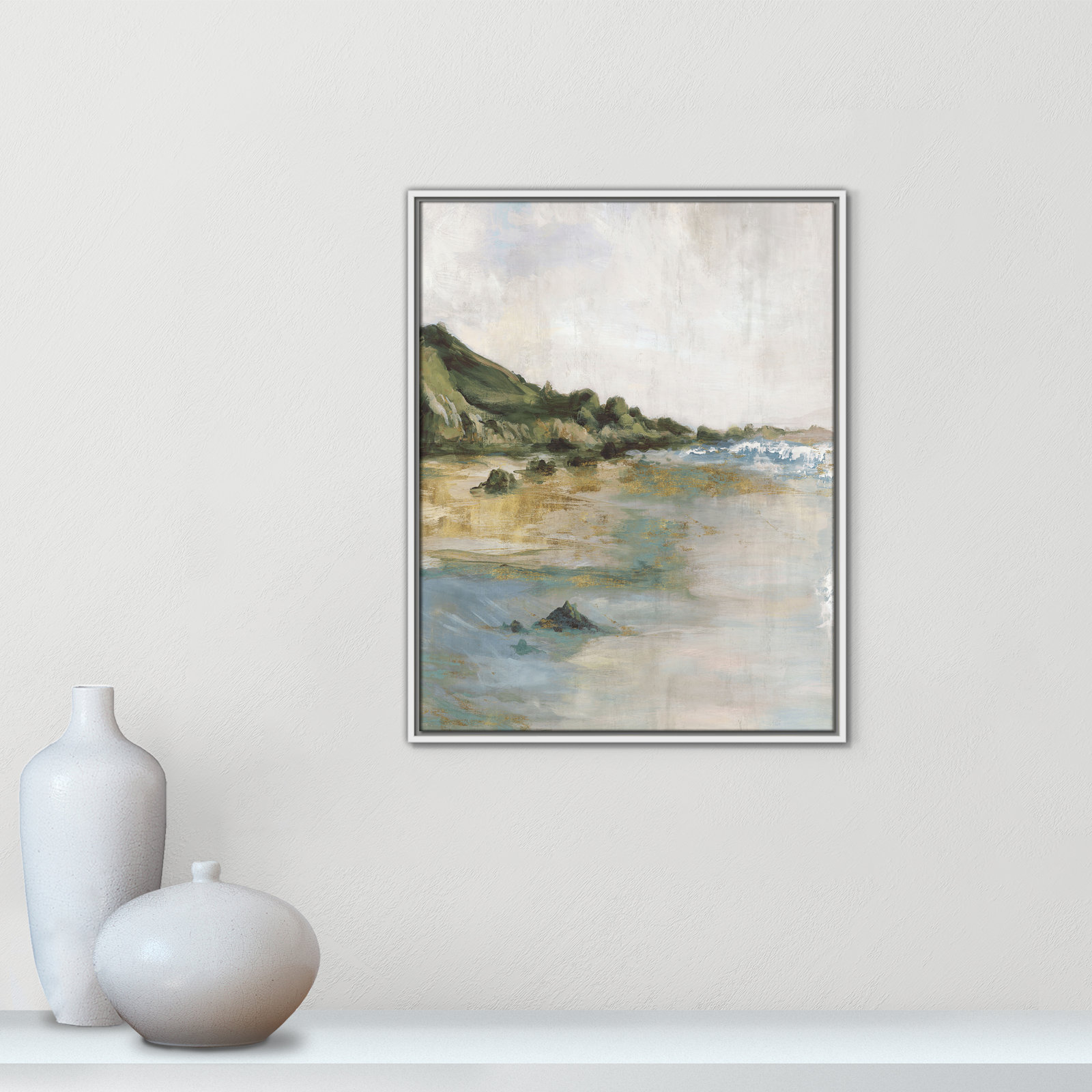 Cordoba "Tide's Edge" Print, 29.5" H x 23.5" W, White