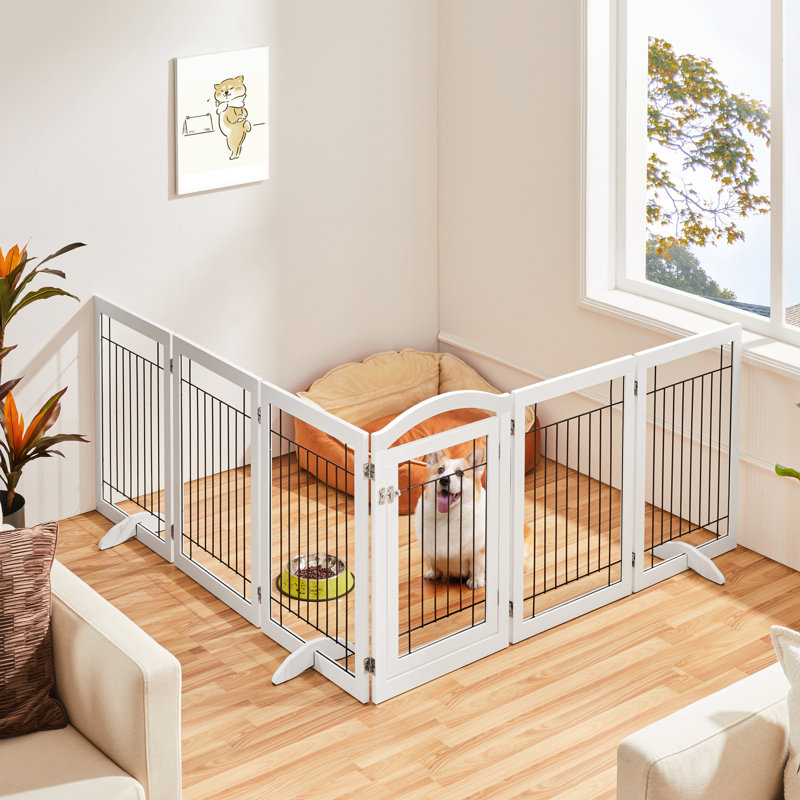 Barrière pour animaux autoportante, Blanc