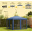 Tente d'auvent réglable en hauteur, pavillon de jardin instantané, moustiquaire avec sac de transport-128801766