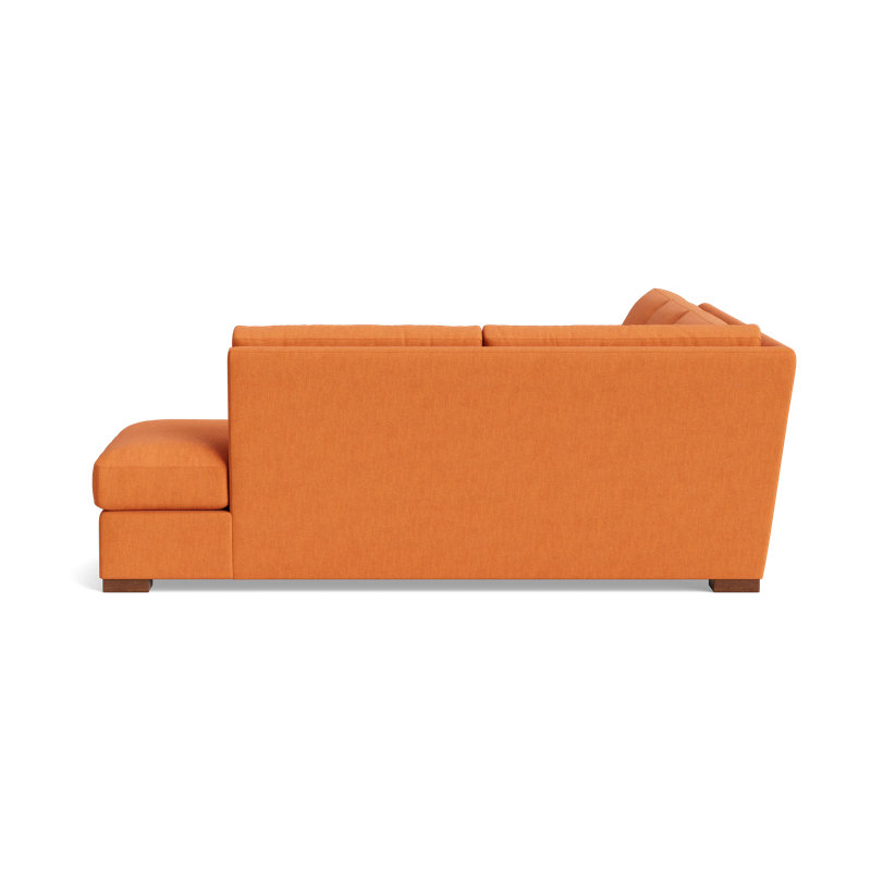 Couch Potato Sectional, Performance Weave - Carrot, Right Hand Facing