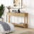  Abrytha 60“ Farmhouse Long Console Table with 4 Rattan Drawers and Shelf,Entry Table for Entryway-616960807