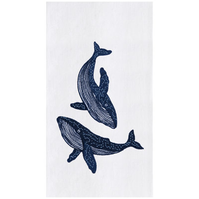 Débarbouillette brodée Blue Whales