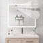 Armoire à pharmacie 3630 pouces à DEL - avec miroir, lumières, gradateur, temps et température, 2 prises de courant, double porte, couleur argent, thermolaqué, montage en surface, armoire à lumières miroir de conception américaine