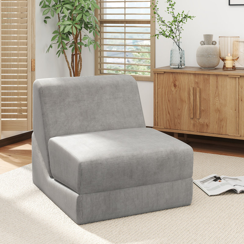 Fauteuil convertible 3-en-1 Gymax avec housse à fermeture à glissière lavable