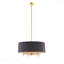 Lustre - configuration 5 lumières, abat-jour tambour-541980529