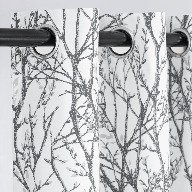 Tree Branch Blackout Curtains For Bedroom Curtains 2 Panels Set  Branch Lined Window Treatment Thermal Grommet Top Curtain For Living Room Winter Warm Curtain